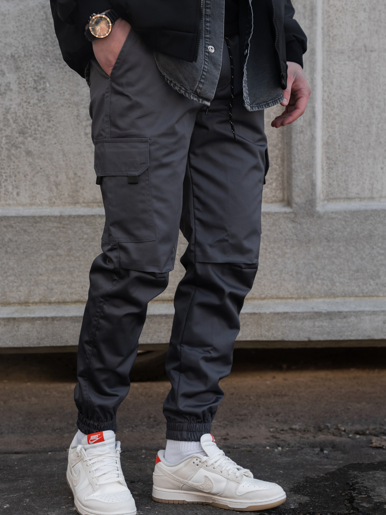 Чоловічі Бавовняні Штани Карго Without Reflective 2026 Gray модель 8056203 Фото