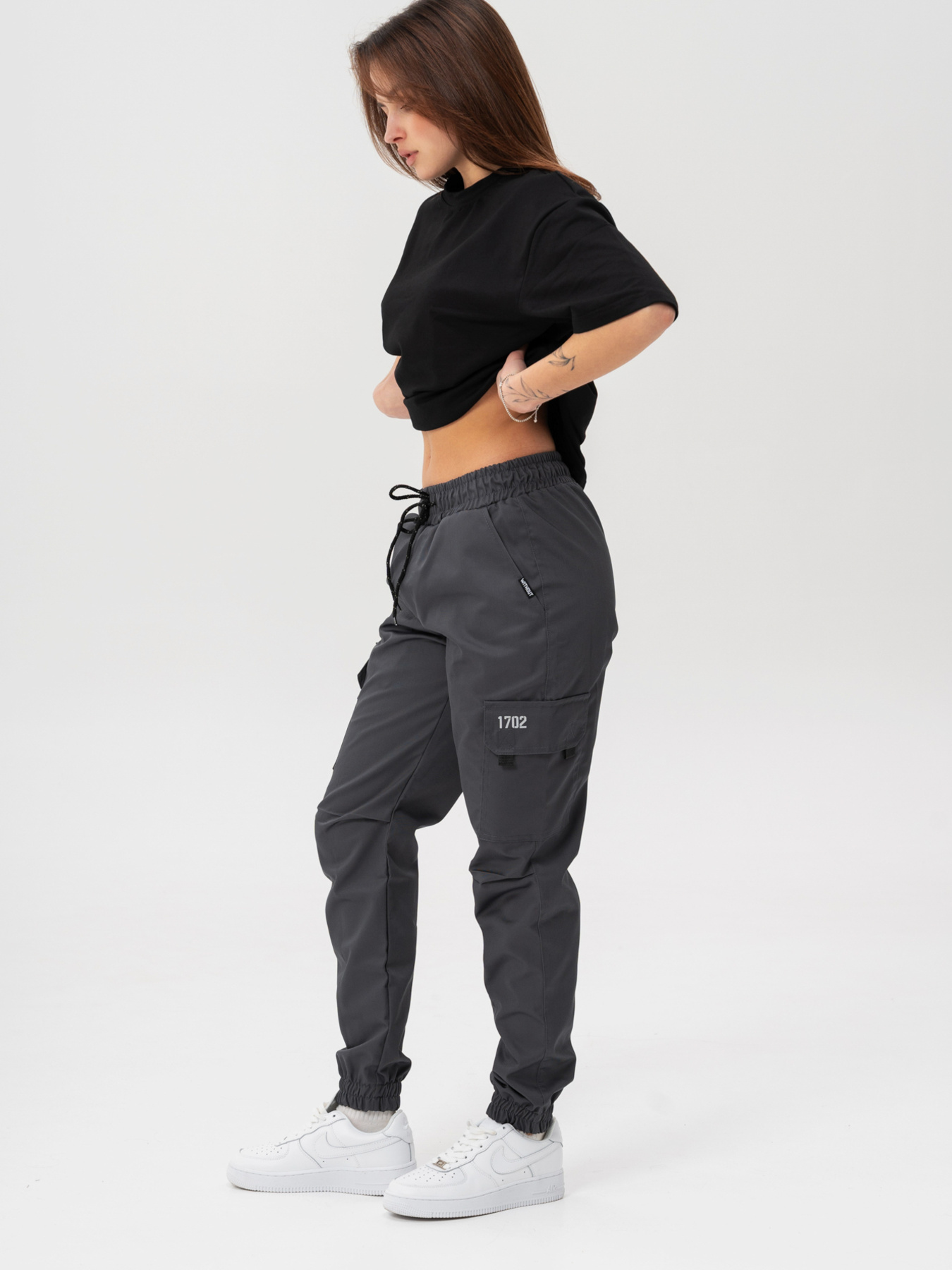 Жіночі Бавовняні Штани Карго Without Reflective 2026 Gray модель 8056204 Фото