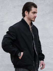 Чоловіча Куртка Вітровка Бомбер Without Softshell Black модель 8056209 Чоловіча Куртка Вітровка Бомбер Without Softshell Black модель 8056209 Фото