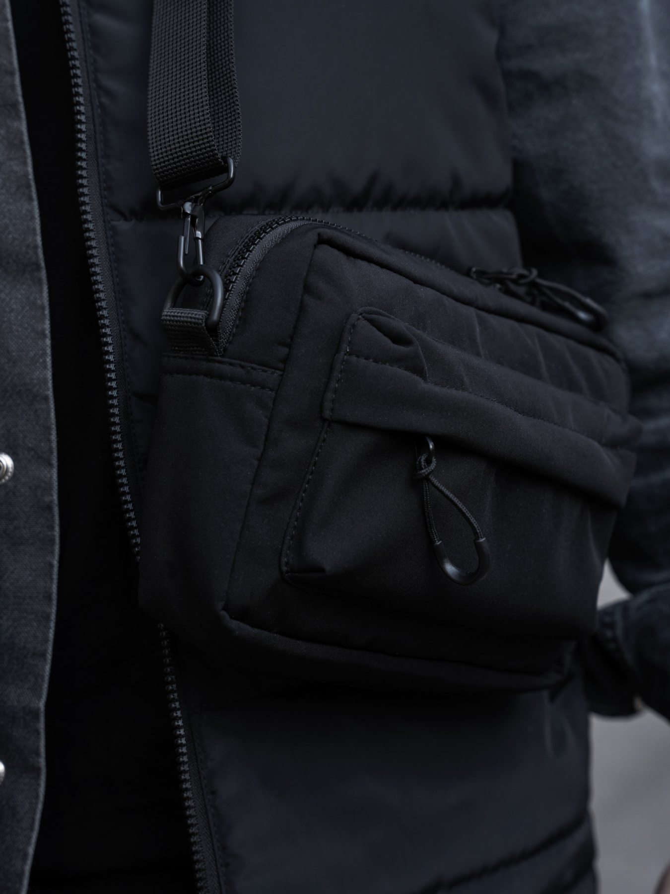 Чоловіча Сумка Месенджер Через Плече Барсетка Крос-Боді Without Taran Нейлон Black модель 8056174 Фото