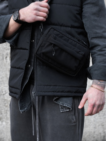 Чоловіча Сумка Месенджер Через Плече Барсетка Крос-Боді Without Taran Нейлон Black модель 8056174 Фото