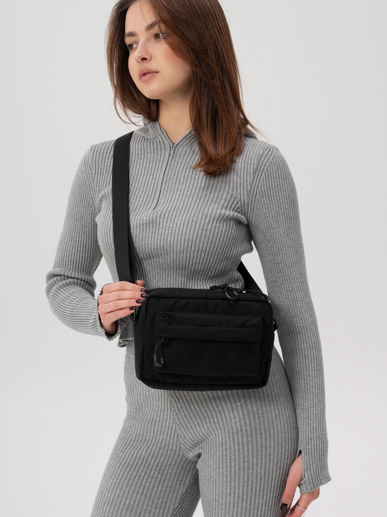 Жіноча Сумка Месенджер Через Плече Барсетка Крос-Боді Without Taran Нейлон Black модель 8056175 Фото