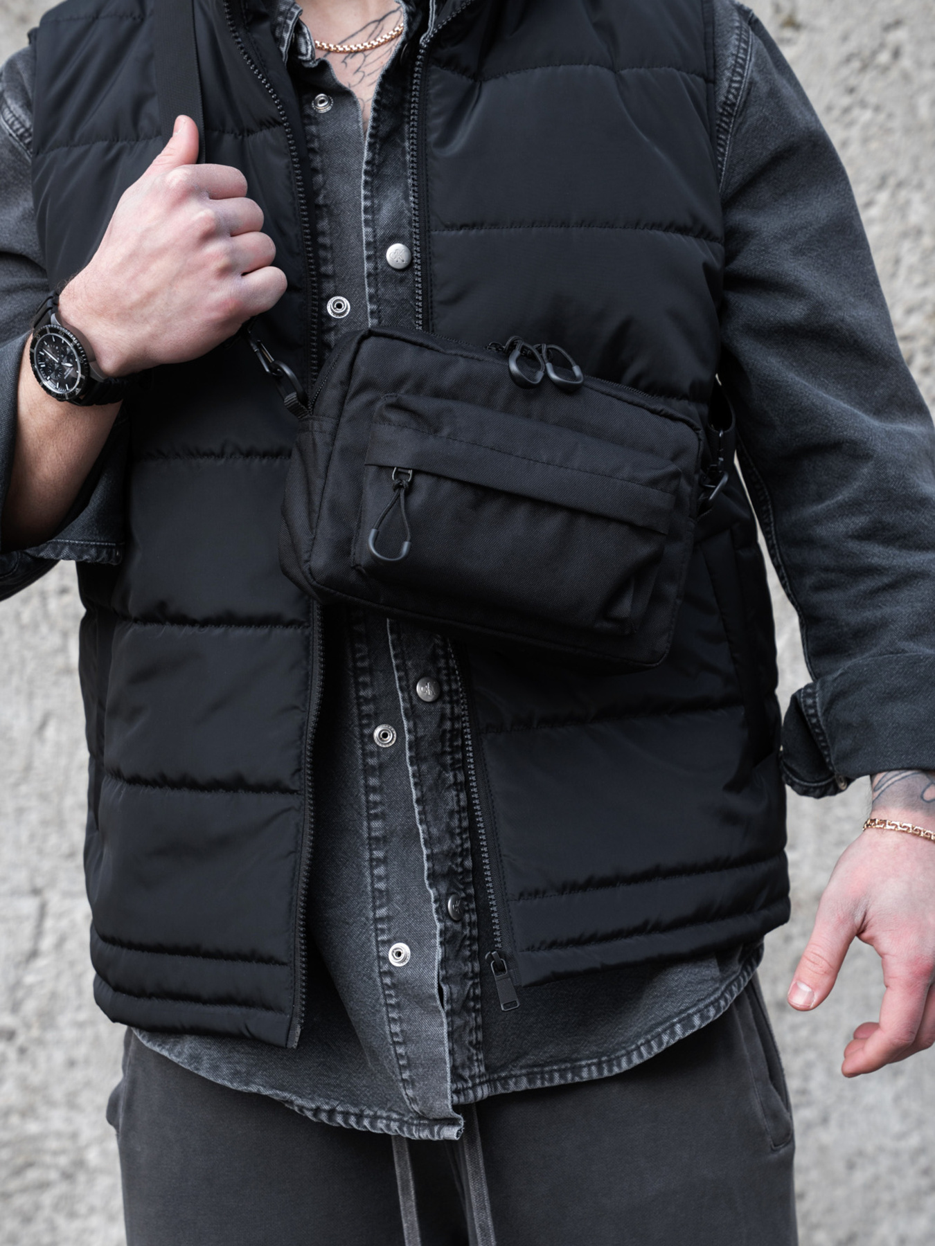 Чоловіча Сумка Месенджер Через Плече Барсетка Крос-Боді Without Taran Black модель 8056176 Фото