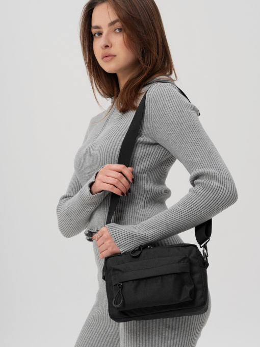 Жіноча Сумка Месенджер Через Плече Барсетка Крос-Боді Without Taran Black модель 8056177 Фото