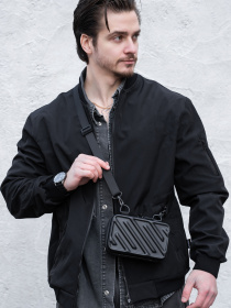 Чоловіча Міні Сумка Месенджер Через Плече Барсетка Крос-Боді Without Ander Black модель 8056178 Чоловіча Міні Сумка Месенджер Через Плече Барсетка Крос-Боді Without Ander Black модель 8056178 Фото