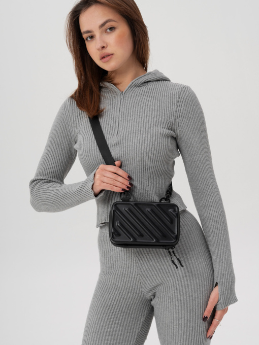 Жіноча Міні Сумка Месенджер Через Плече Барсетка Крос-Боді Without Ander Black модель 8056179 Фото