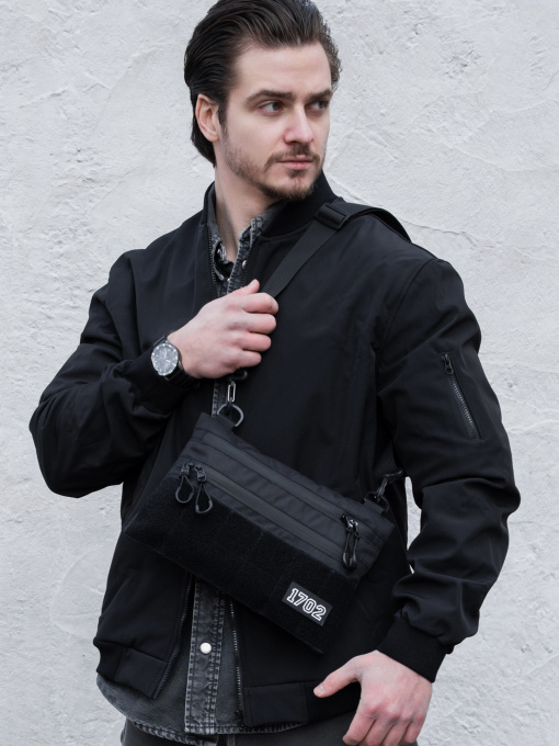 Чоловіча Сумка Через Плече Для Патчів Without Brick Patch Black модель 8056180 Фото