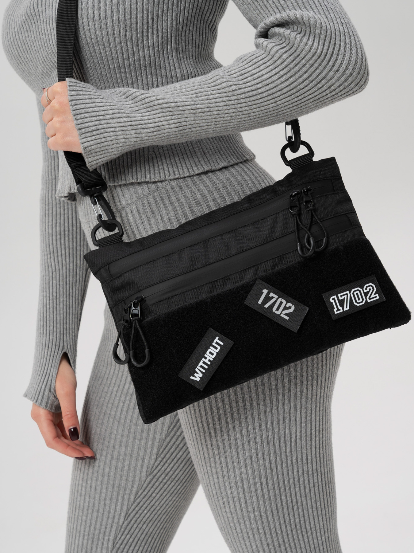 Жіноча Сумка Через Плече Для Патчів Without Brick Patch Black модель 8056181 Фото