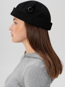 Жіноча Кепка Докер З Вушками Without Monarch Black модель 8056188 Жіноча Кепка Докер З Вушками Without Monarch Black модель 8056188 Фото