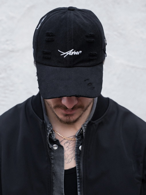 Чоловіча Рвана Кепка Бейсболка Тракер Without Asher Black модель 8056193 Фото