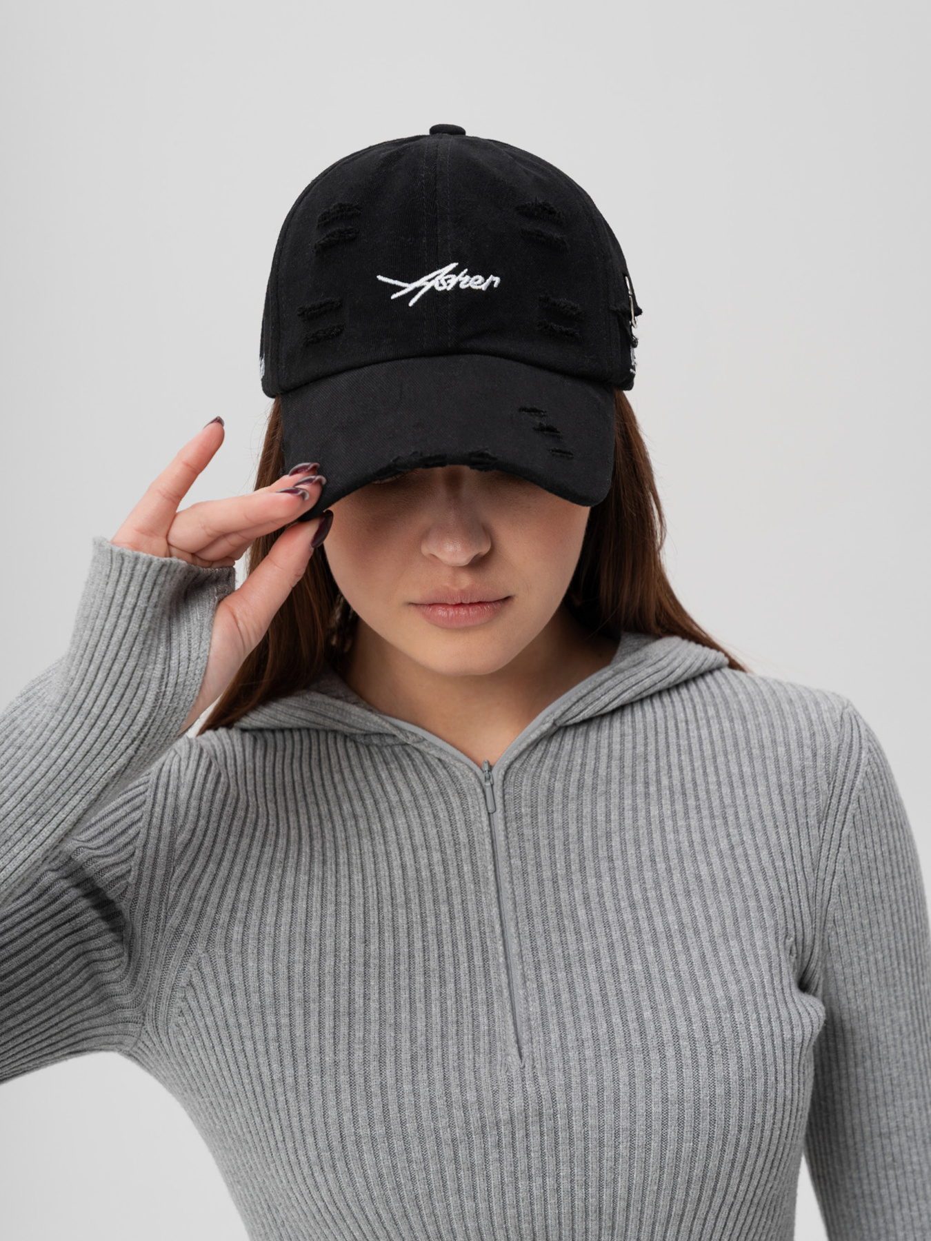 Жіноча Рвана Кепка Бейсболка Тракер Without Asher Black модель 8056194 Фото