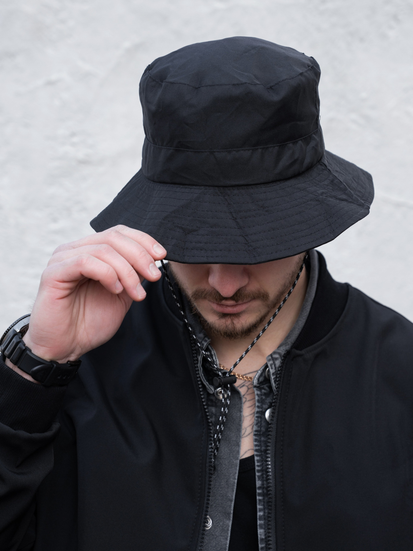 Чоловіча Компактна Панамка Трансформер Packable Hat Black модель 8056195 Фото