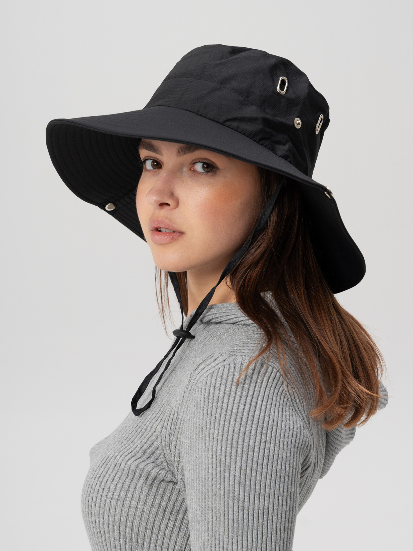 Жіноча Панамка Трансформер З Шнурком Without Revers Black модель 8056198 Фото