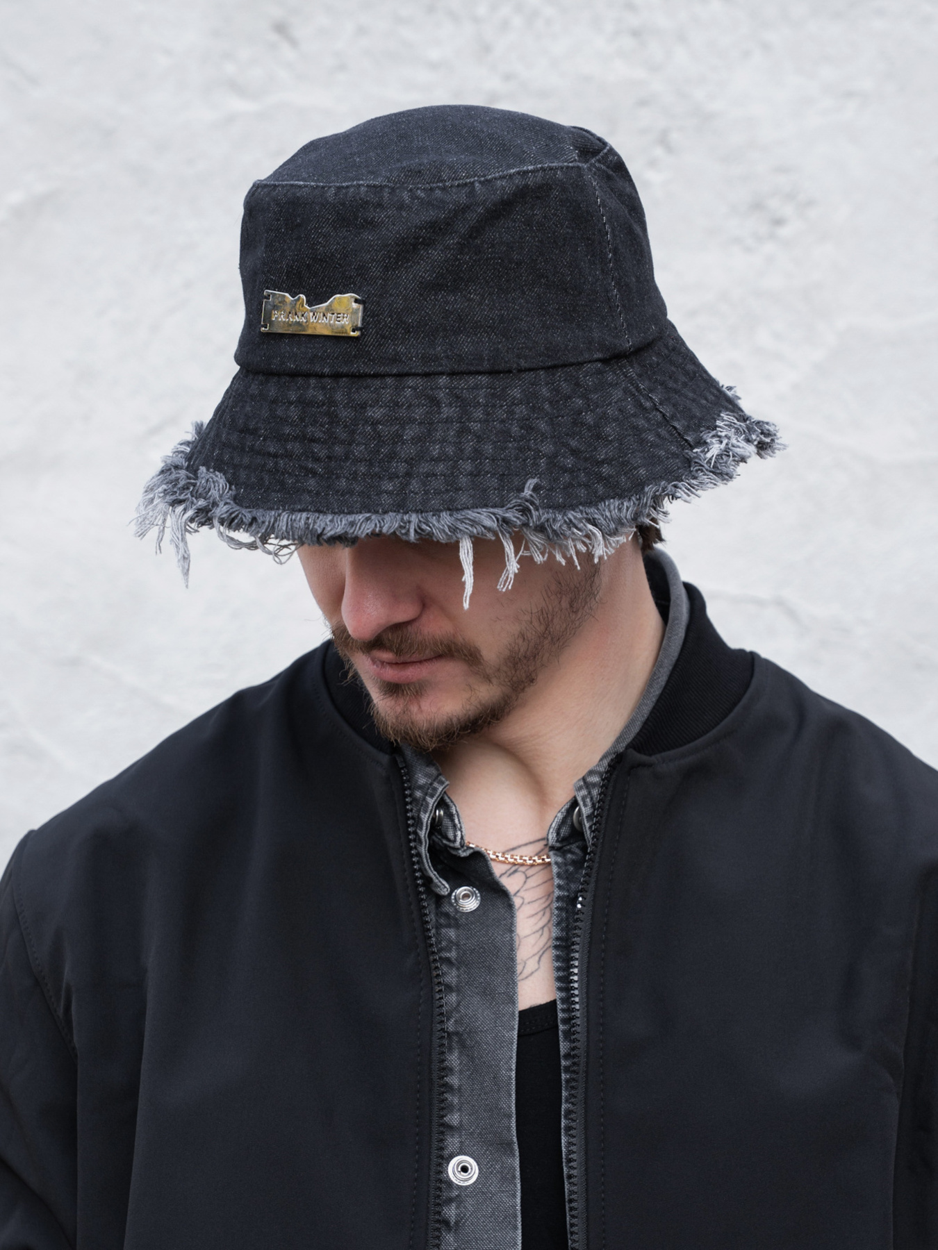 Чоловіча Джинсова Панамка Without Prank Black модель 8056199 Фото