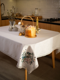 Великодня скатертина з вишивкою Синички Едельвіка модель 93-25/00 Фото