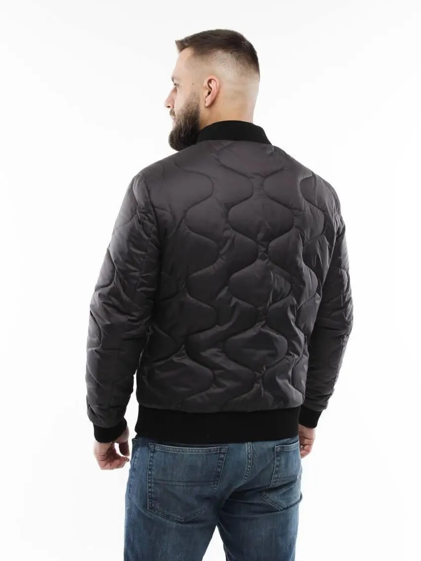 Демисезонная мужская куртка модель 136-DVL-graphite Фото