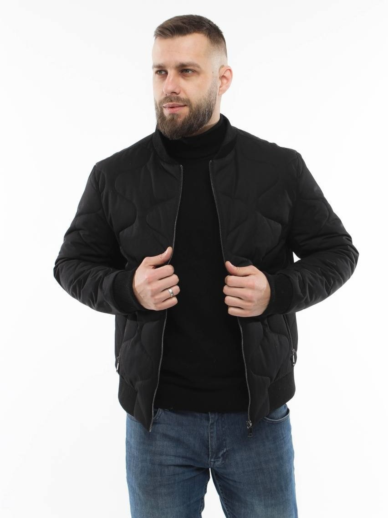 Демисезонная мужская куртка модель 135-DVL-BLC Фото