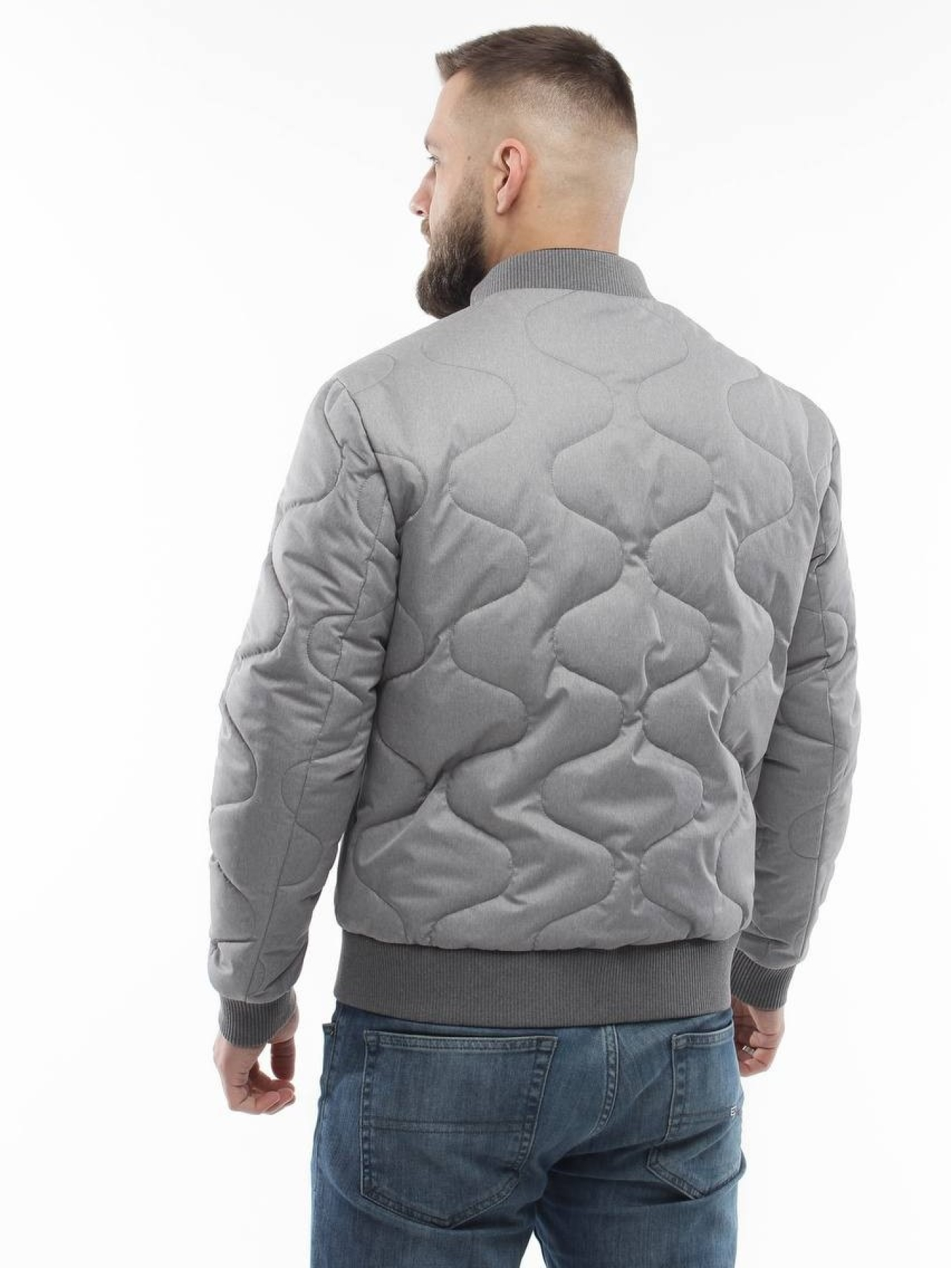 Демисезонная мужская куртка модель 135-DVL-grey Фото