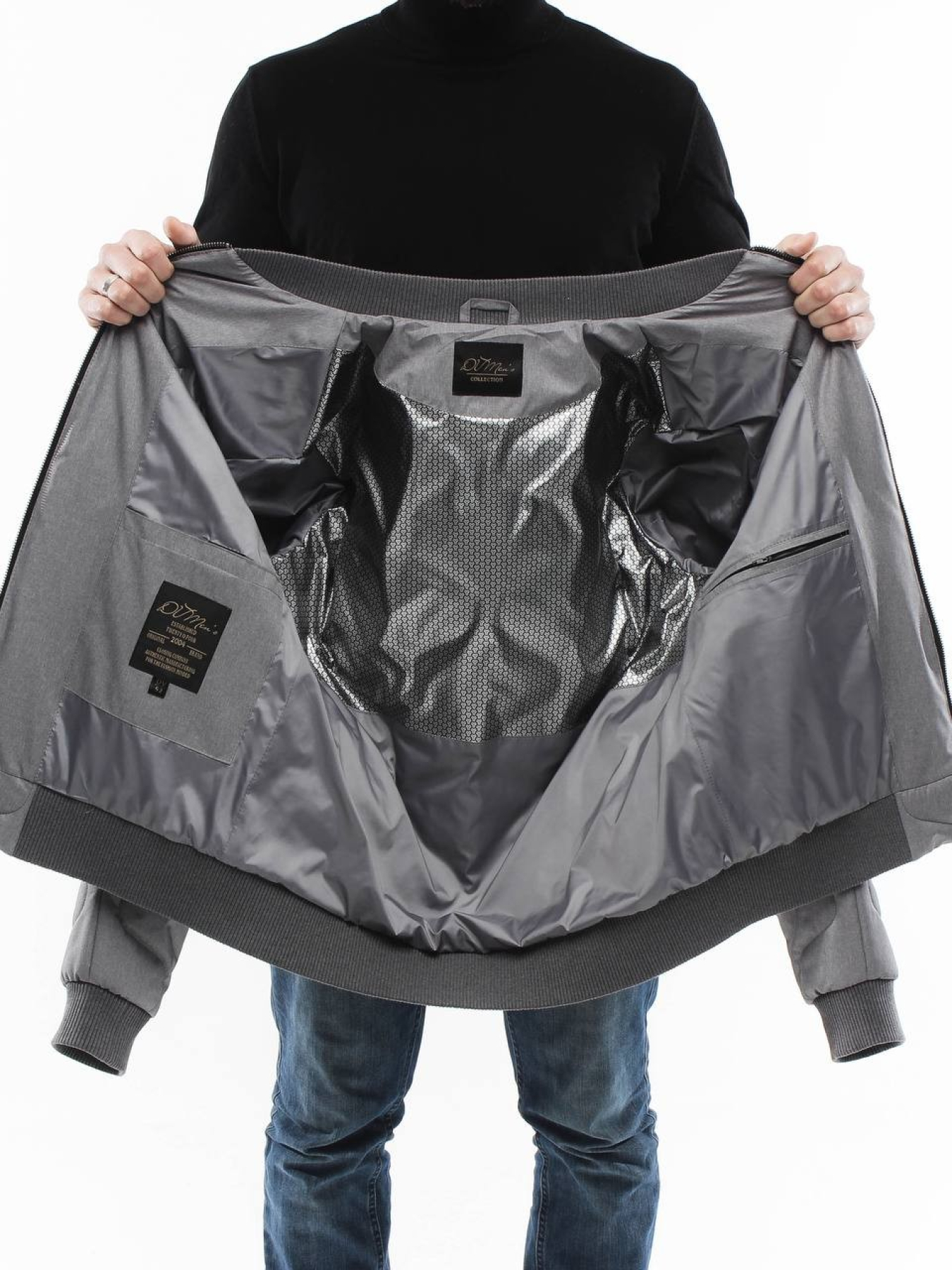 Демисезонная мужская куртка модель 135-DVL-grey Фото