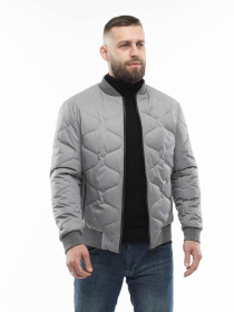 Демисезонная мужская куртка модель 135-DVL-grey Фото