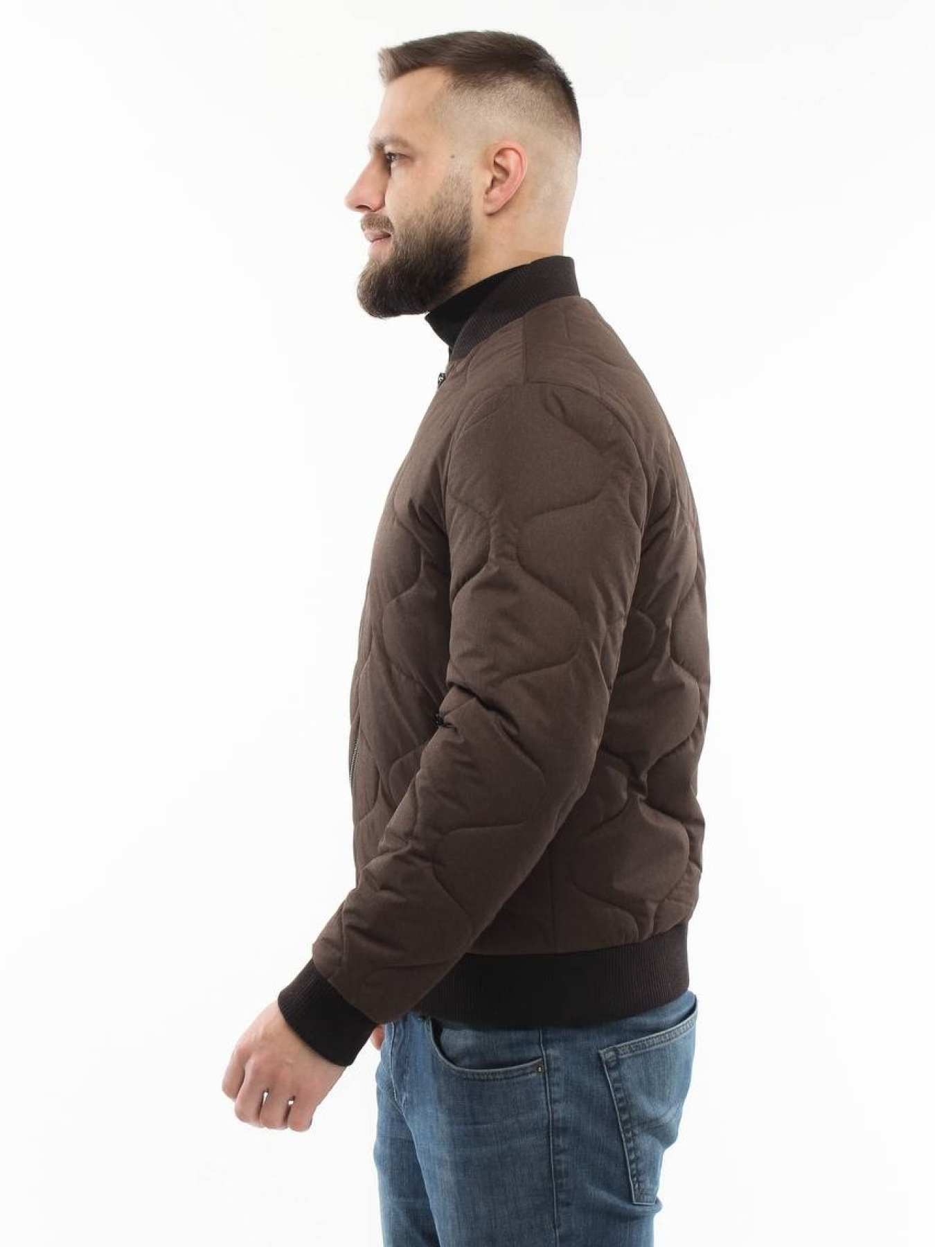 Демисезонная мужская куртка модель 135-DVL-brown Фото