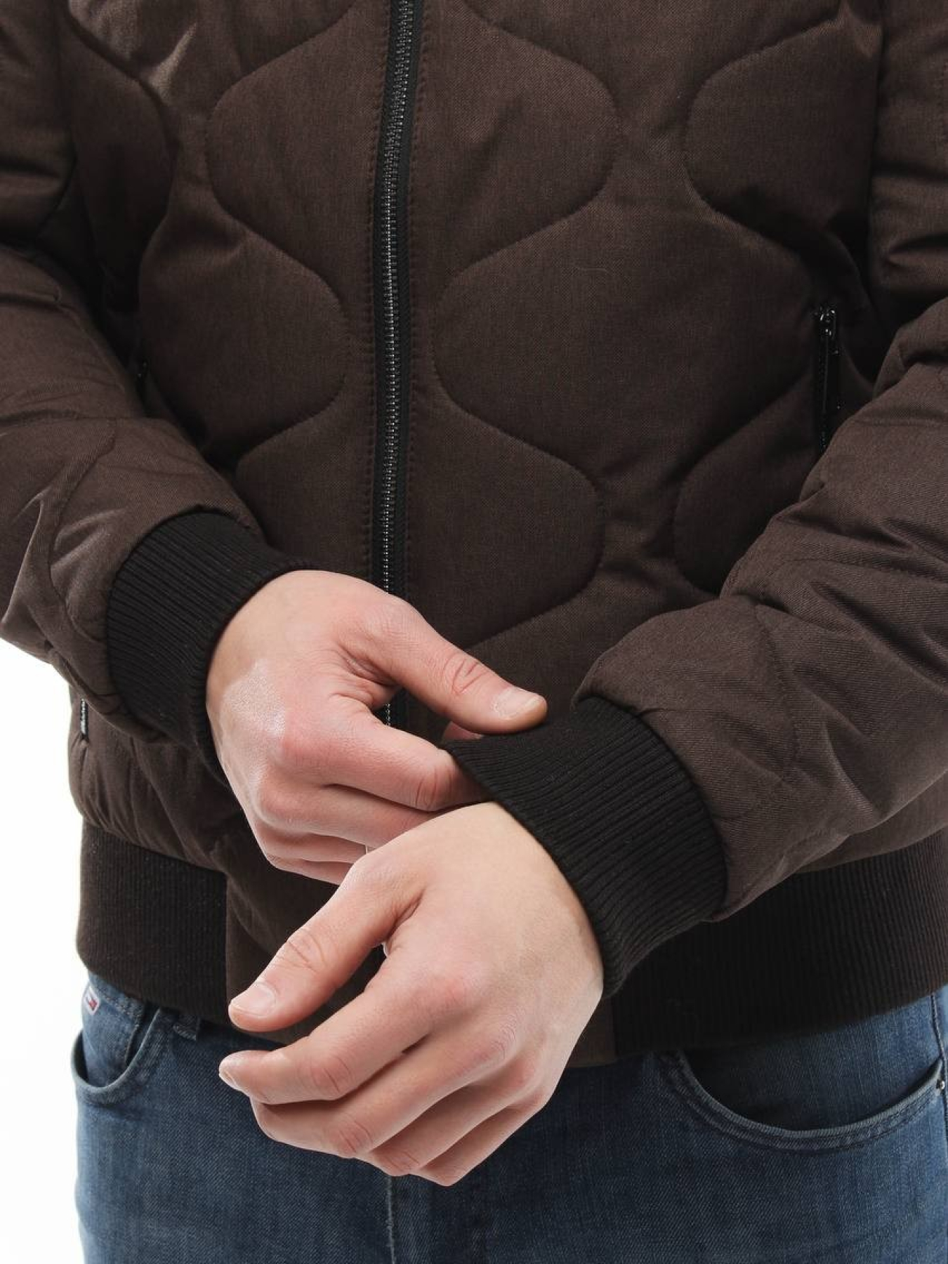 Демисезонная мужская куртка модель 135-DVL-brown Фото