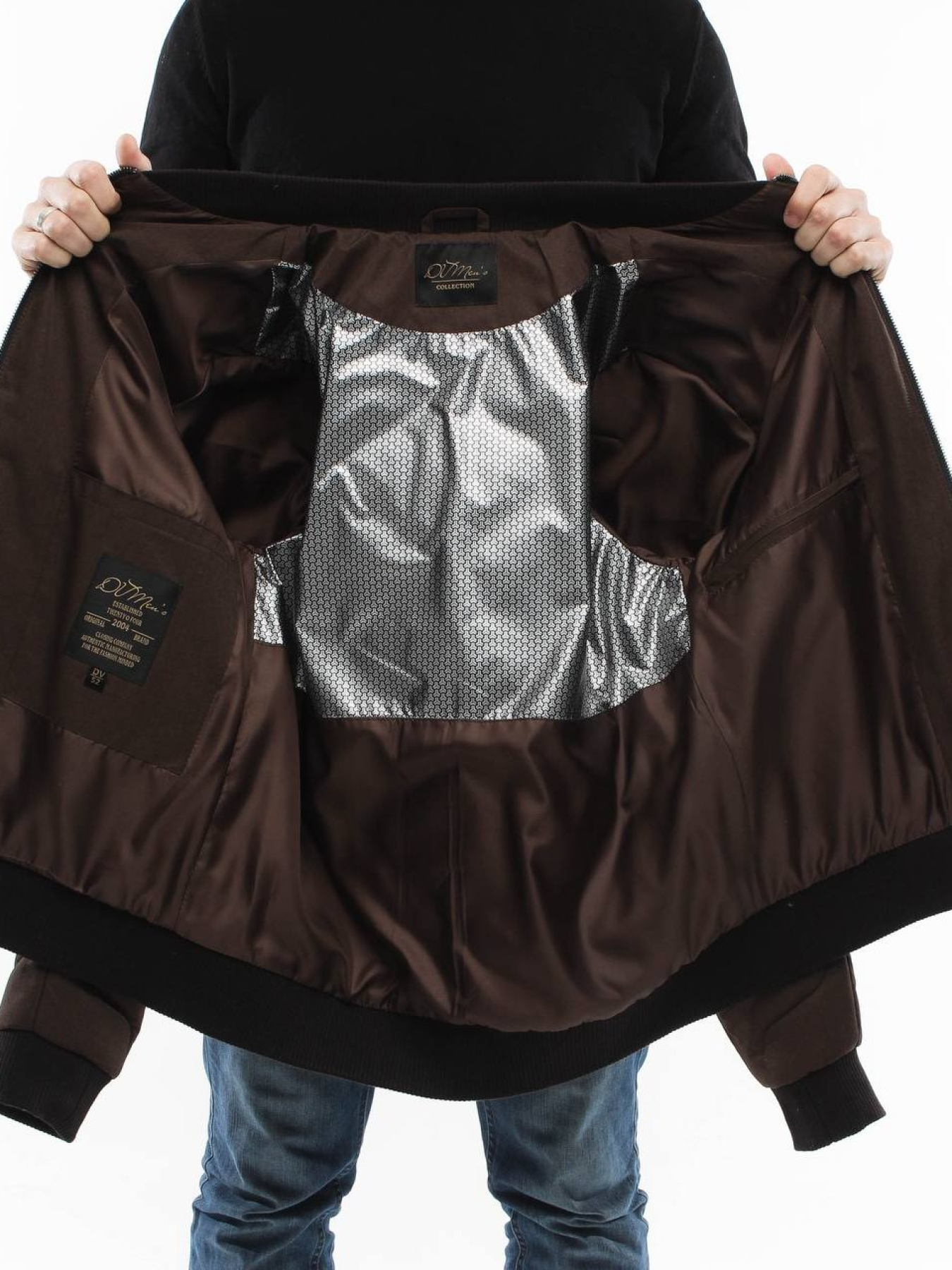 Демисезонная мужская куртка модель 135-DVL-brown Фото