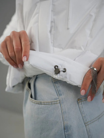 Демисезонная женская куртка с капюшоном модель Teffi-KL-white Фото