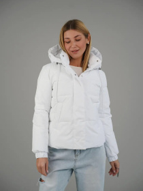 Демисезонная женская куртка с капюшоном модель Teffi-KL-white Фото
