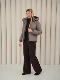 Демисезонная женская куртка с капюшоном модель Teffi-KL-mocha Фото