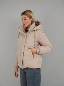 Демисезонная женская куртка с капюшоном модель Teffi-KL-beige Фото