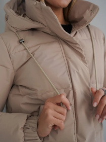 Демисезонная женская куртка с капюшоном модель Teffi-KL-beige Фото