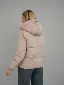 Демисезонная женская куртка с капюшоном модель Teffi-KL-beige Фото
