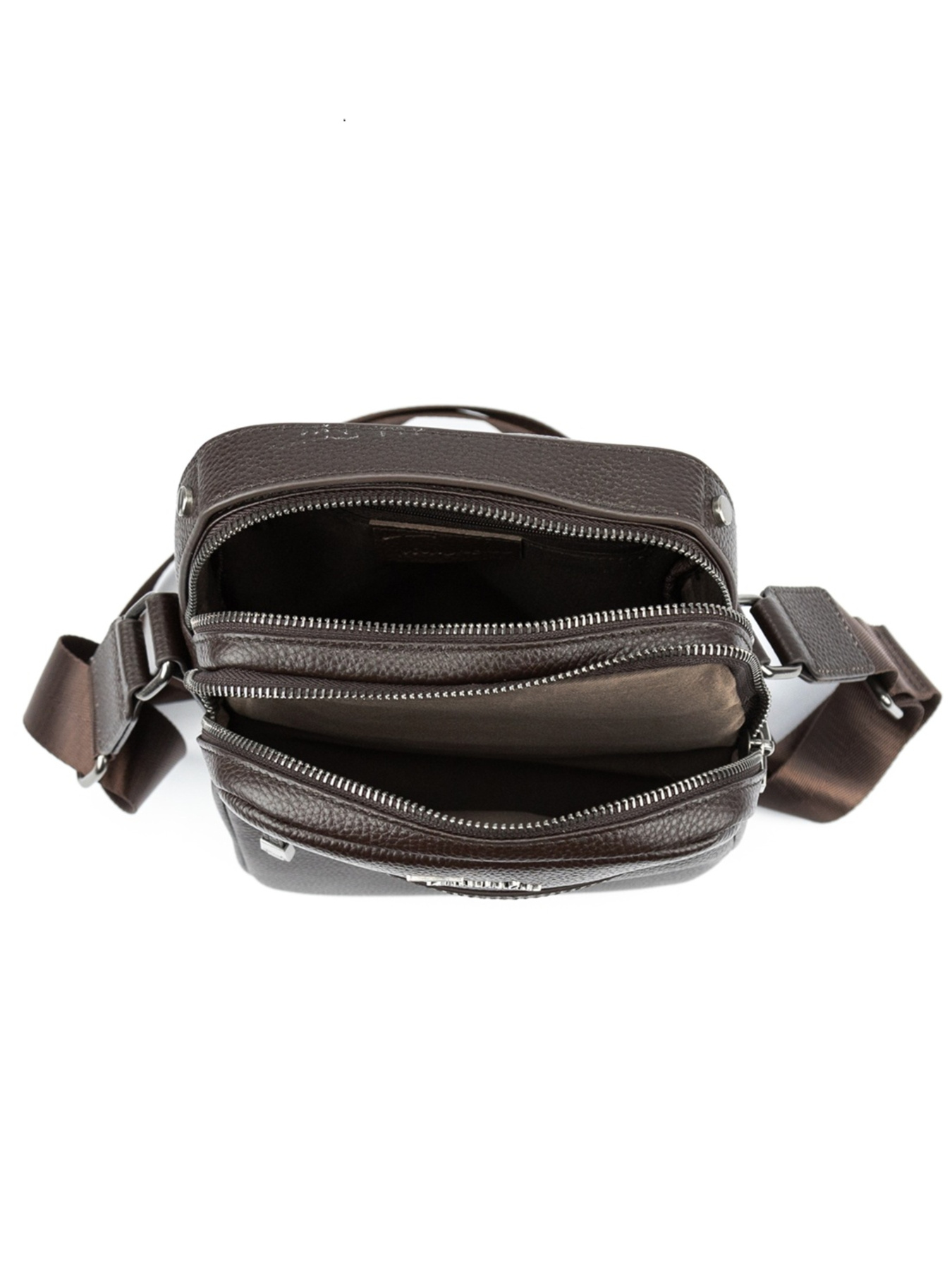 Чоловіча сумка з ручкою месенджер через плече з натуральної шкіри повсякденна коричневий модель TV-SM8-9039-C-FL Фото