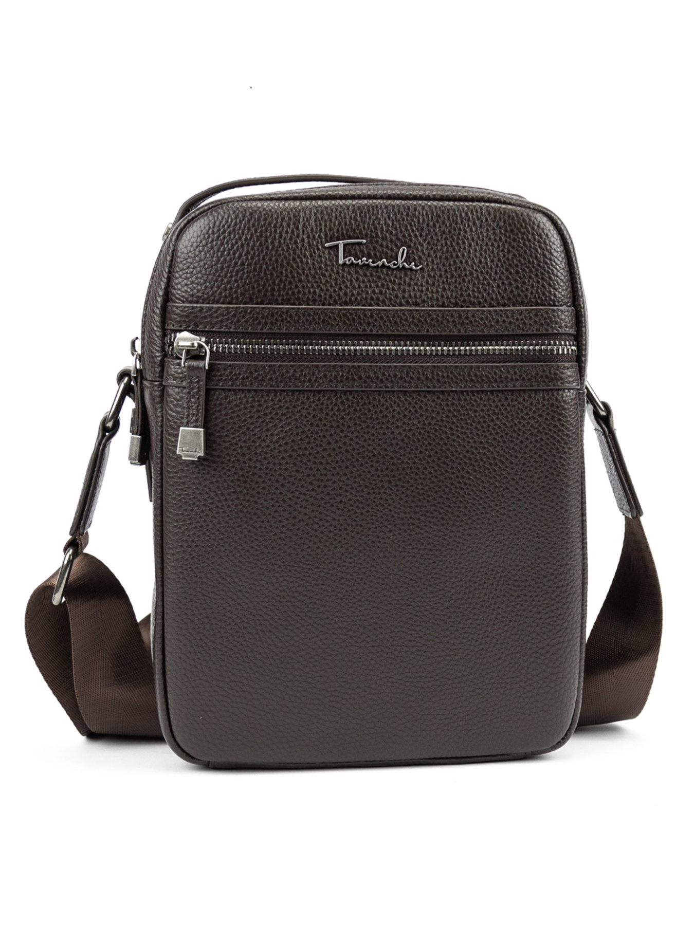 Чоловіча сумка з ручкою месенджер через плече з натуральної шкіри повсякденна коричневий модель TV-SM8-9039-C-FL Фото