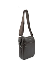 Чоловіча сумка з ручкою месенджер через плече з натуральної шкіри повсякденна коричневий модель TV-SM8-9039-C-FL Фото