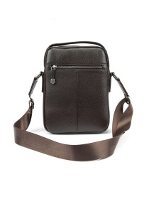 Чоловіча сумка з ручкою месенджер через плече з натуральної шкіри повсякденна коричневий модель TV-SM8-9039-C-FL Фото