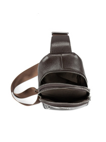 Мужская сумка через плечо слинг из натуральной повседневная коричневый модель TV-SM8-830C-FL Фото
