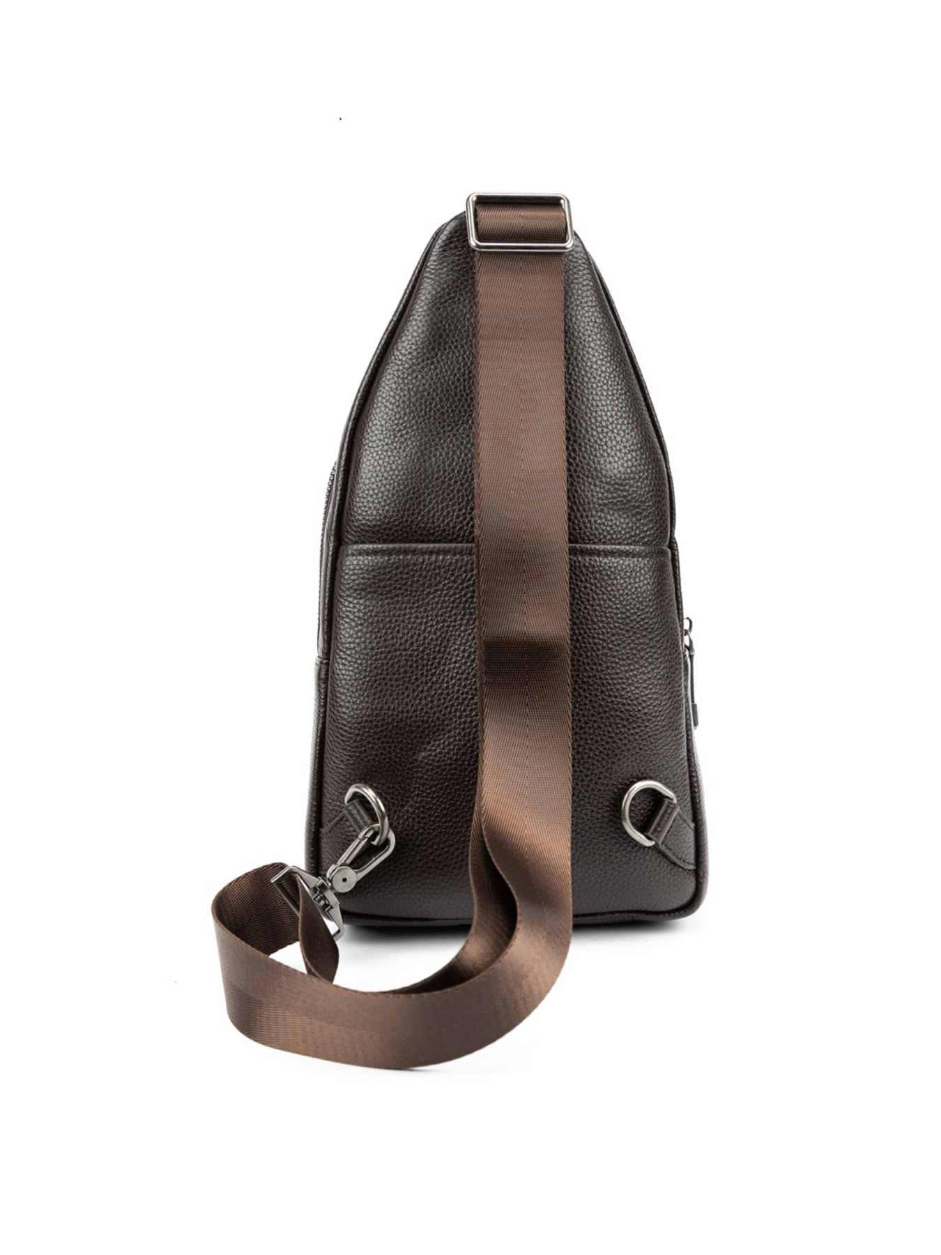 Мужской кожаный черный слинг на плечо модель TV-SM8-681C-1 Фото