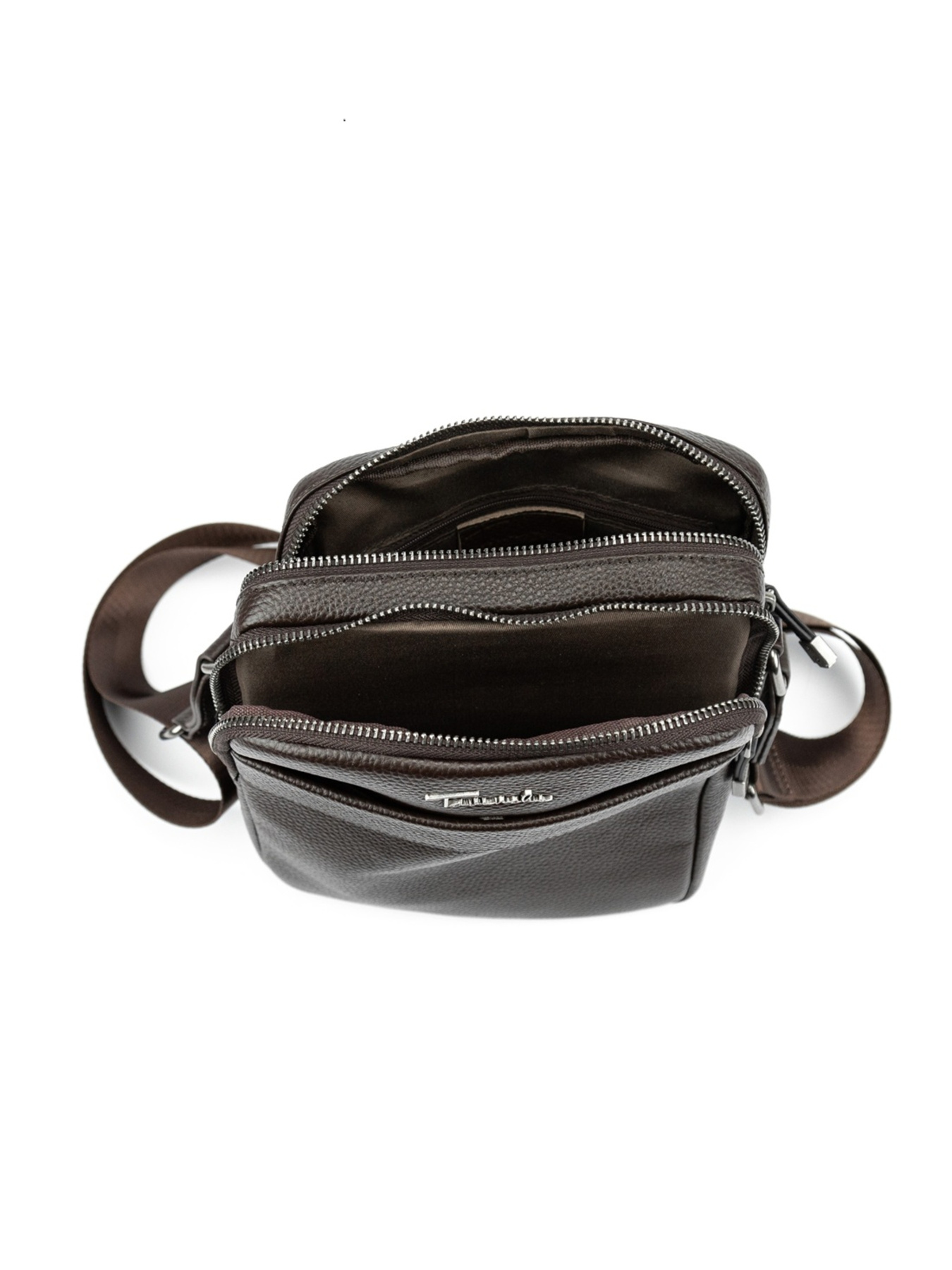 Чоловіча сумка месенджер через плече з натуральної шкіри повсякденна коричневий модель TV-SM8-3040C-FL Фото