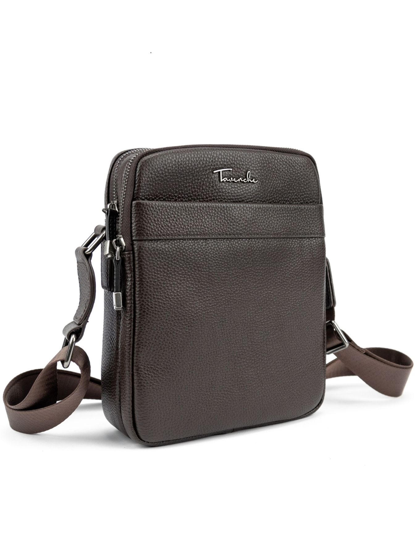 Чоловіча сумка месенджер через плече з натуральної шкіри повсякденна коричневий модель TV-SM8-3040C-FL Фото