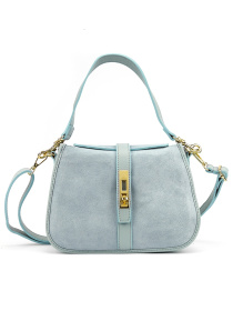 Сумка женская кроссбоди на плечо с ручкой из натуральной кожи флотар и замши повседневная средняя модель F-IT-9895BL Фото