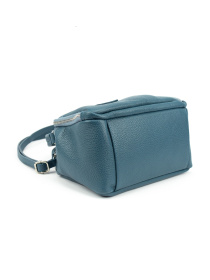 Сумка жіноча на плече кросбоді з натуральної шкіри флотар на два відділи з ручкою повсякденна середня модель F-IT-1045BL Фото