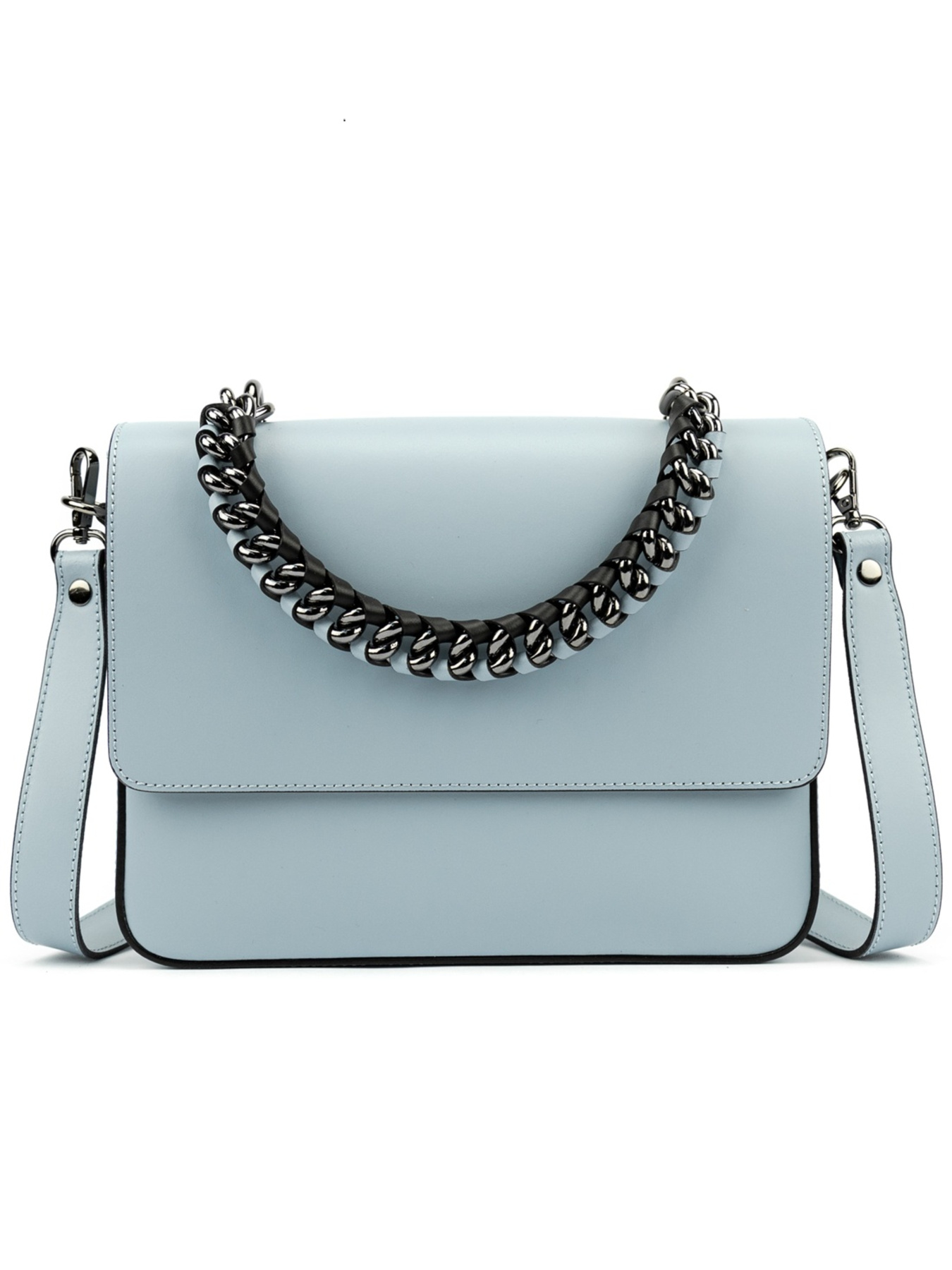 Класична жіноча шкіряна сумочка модель F-IT-9810LBL Фото