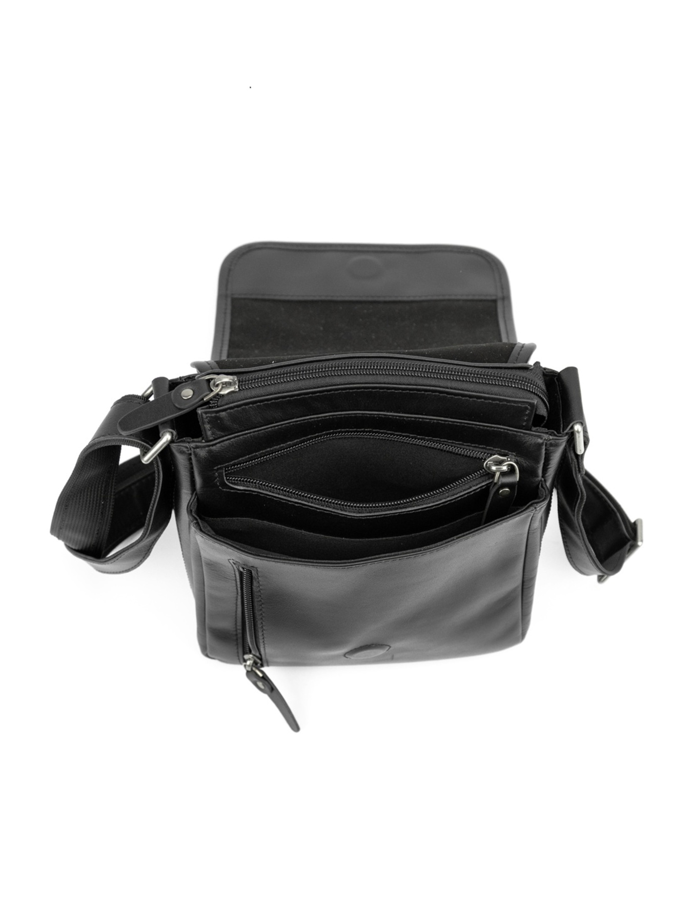 Чоловіча сумка месенджер через плече з натуральної шкіри повсякденна середня модель t003A-1 Фото