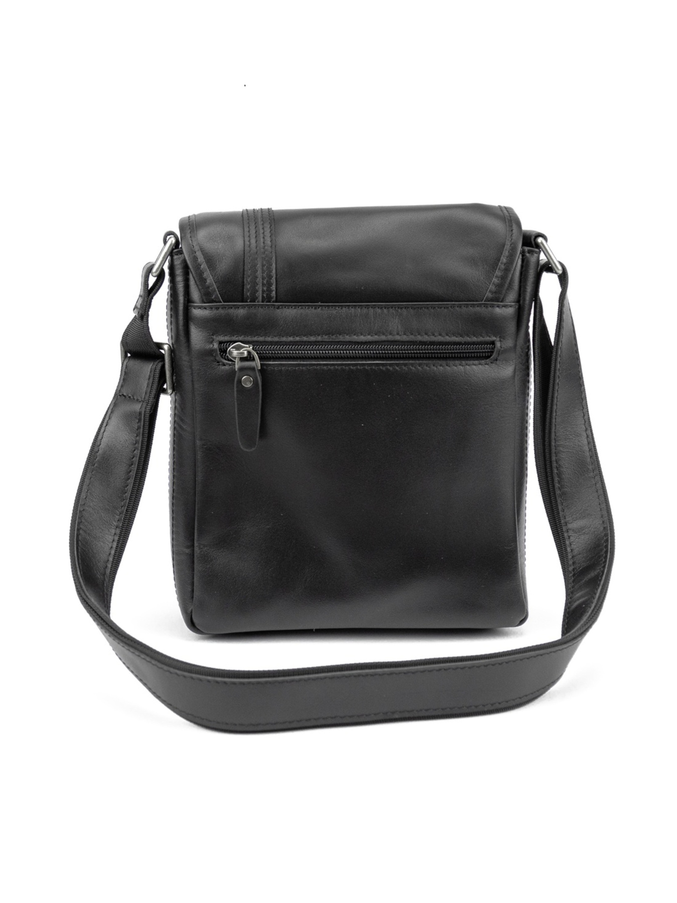 Чоловіча сумка месенджер через плече з натуральної шкіри повсякденна середня модель t003A-1 Фото