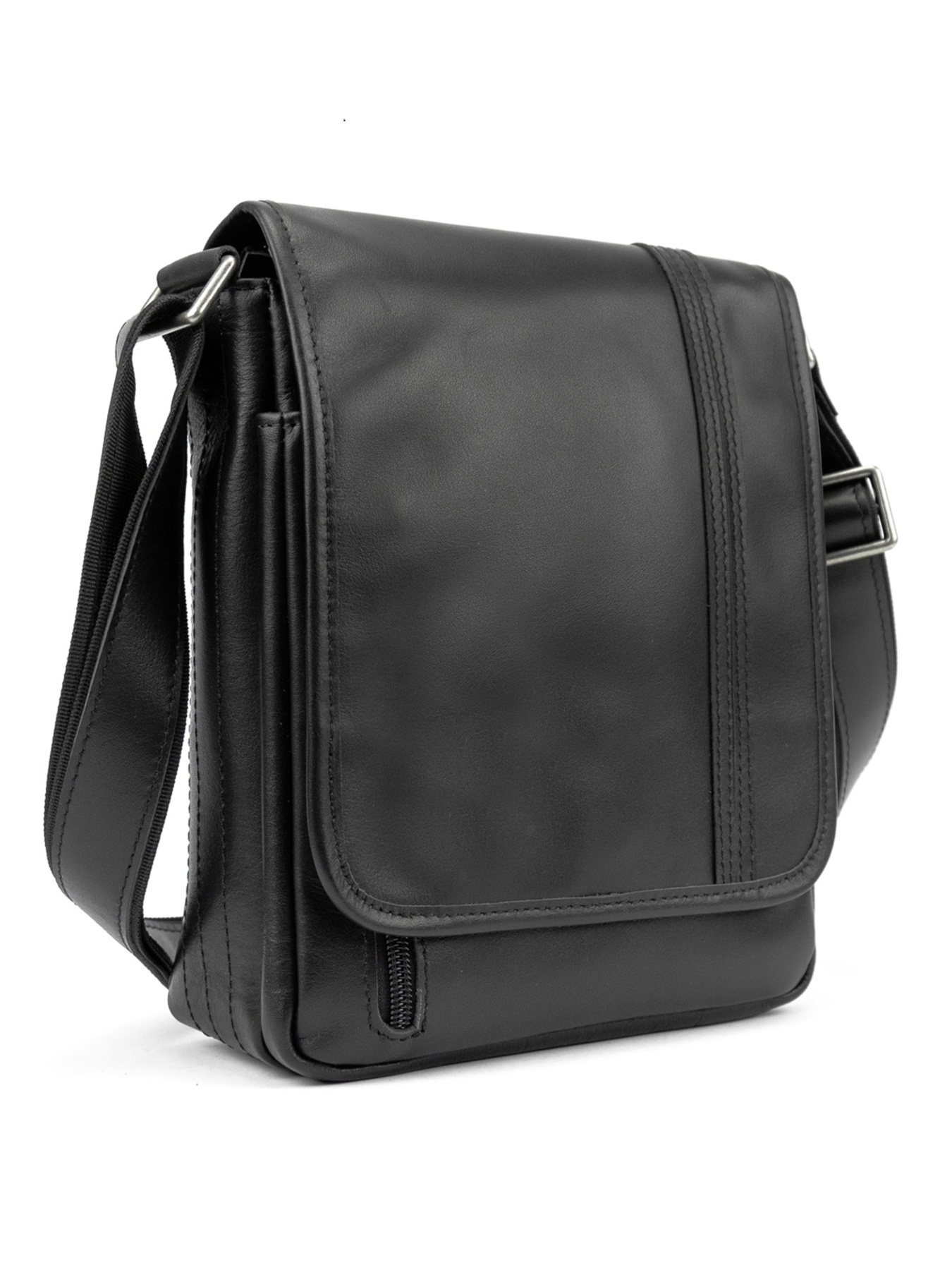Чоловіча сумка месенджер через плече з натуральної шкіри повсякденна середня модель t003A-1 Фото