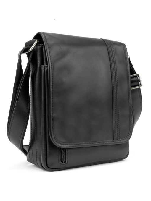 Чоловіча сумка месенджер через плече з натуральної шкіри повсякденна середня модель t003A-1 Фото