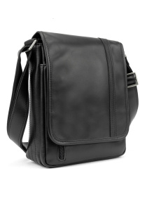 Чоловіча сумка месенджер через плече з натуральної шкіри повсякденна середня модель t003A-1 Фото