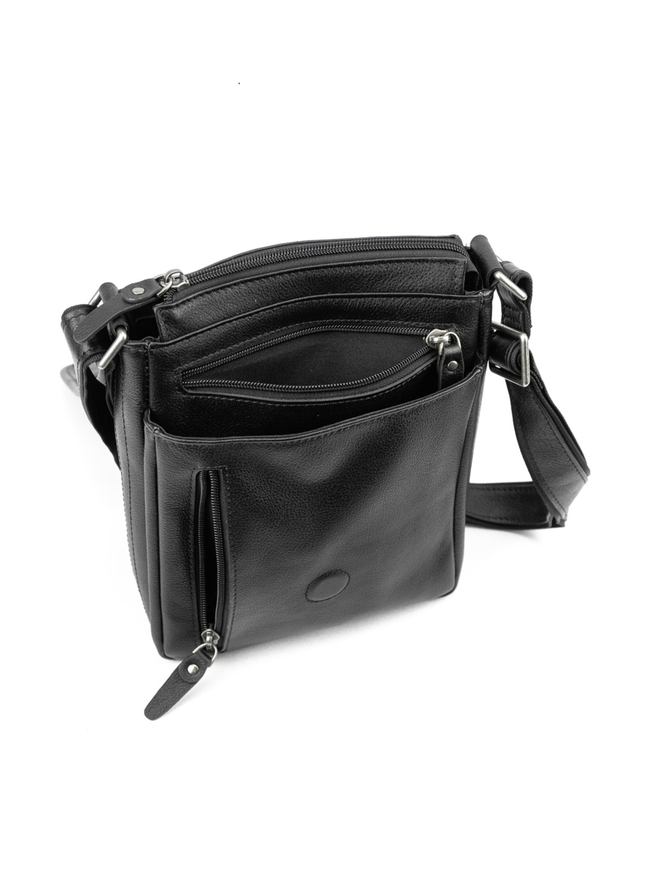 Чоловіча сумка месенджер через плече з натуральної шкіри повсякденна середня модель t003A Фото